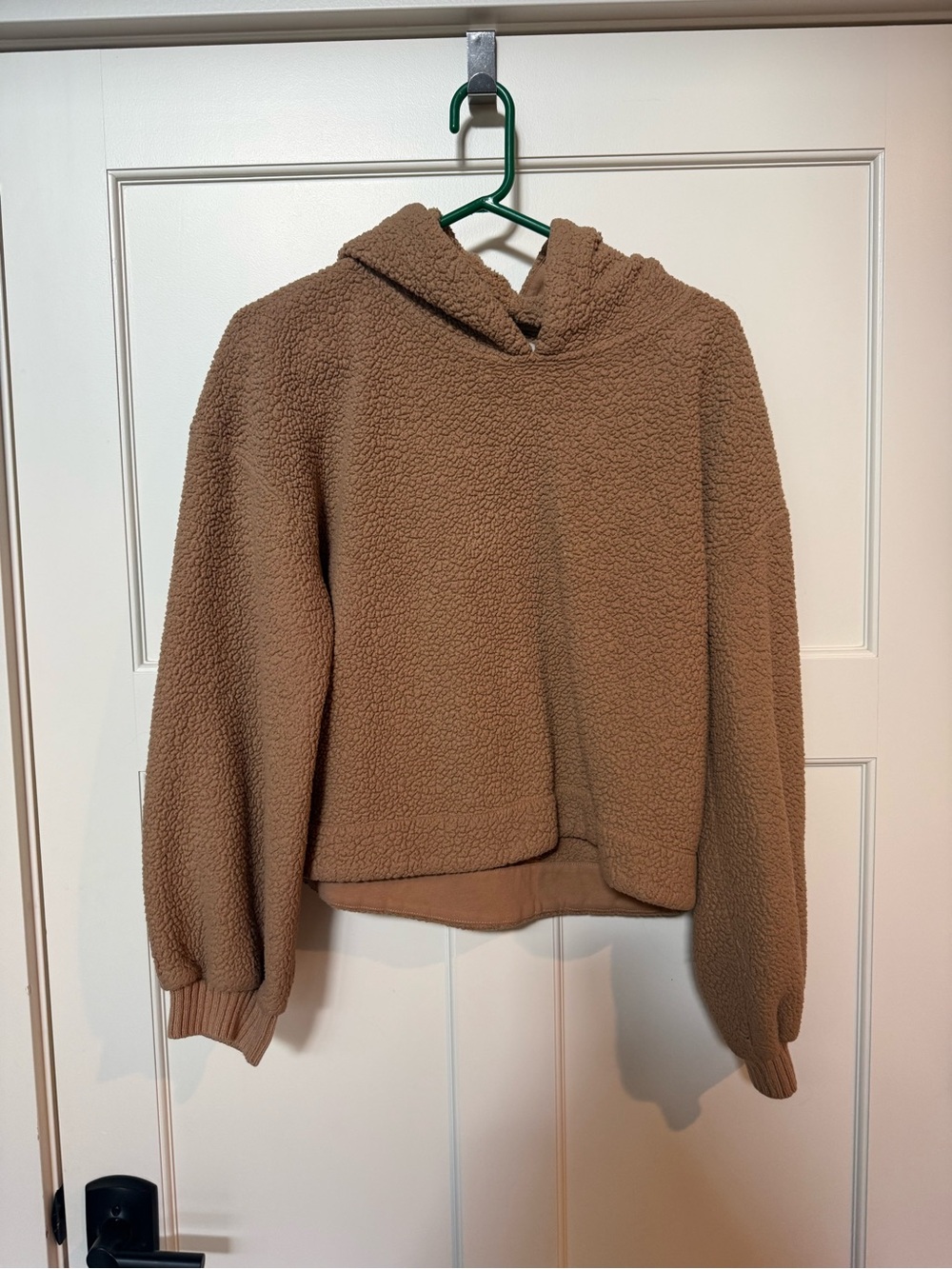 Abercrombie & Fitch Women's Tan Sherpa Hoodie